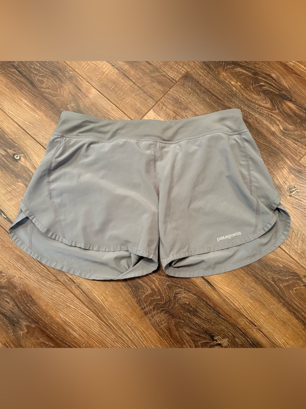Patagonia Light Gray Athletic Running Shorts